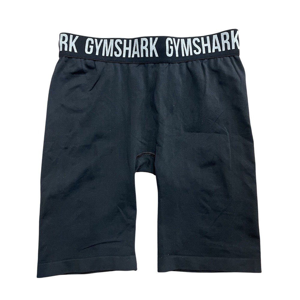 Gymshark Seamless Bike Shorts Womens Black Compression Fit Size Medium